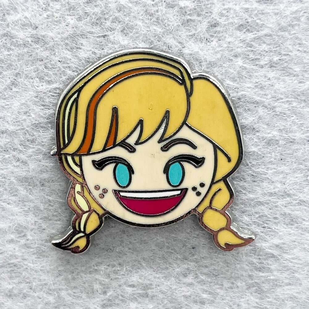 🔮 5/$25 Disney‎ Frozen Anna Smiling Emoji Pin